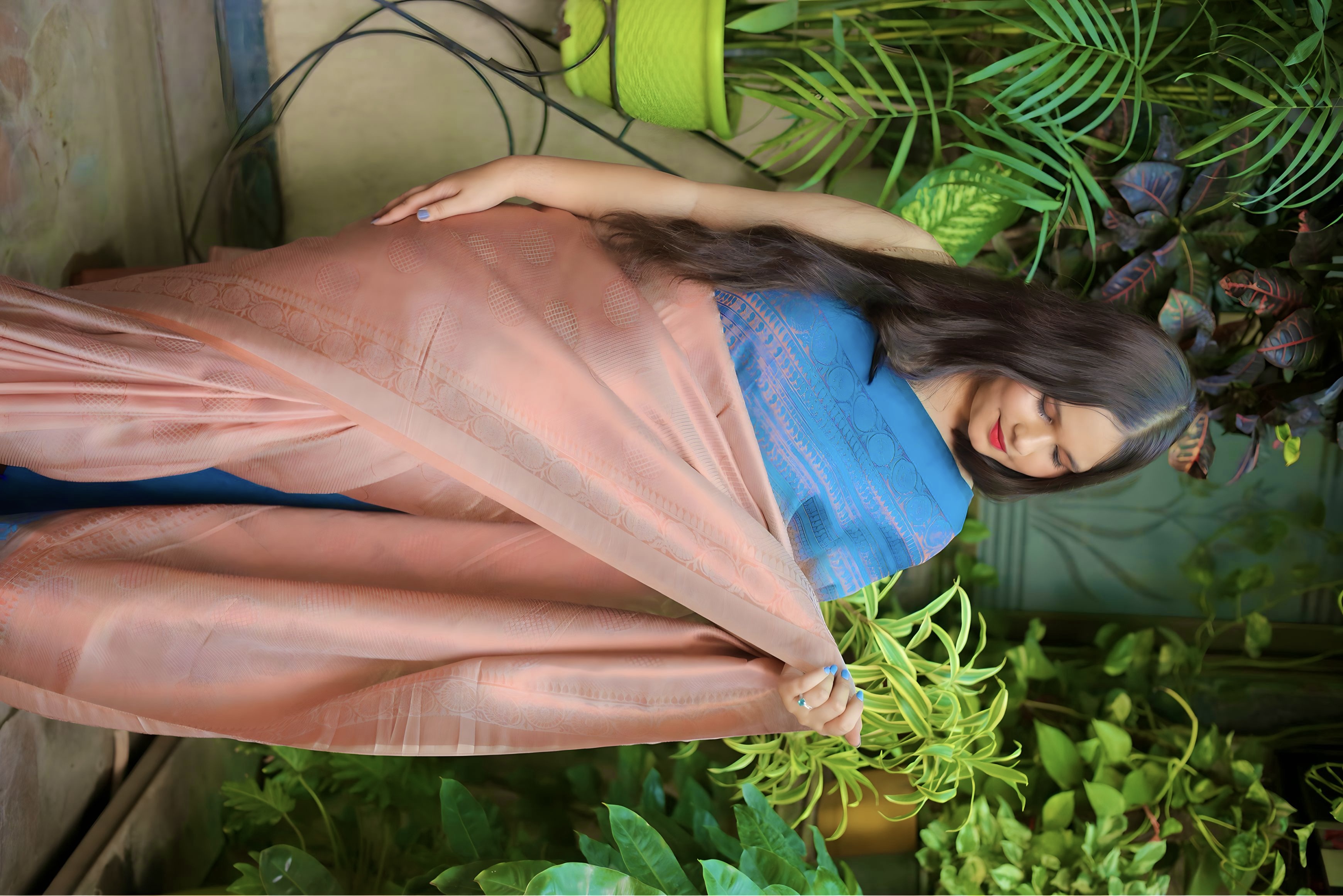 Multicolor Kubera Pattu Silk Jacquard Work Saree